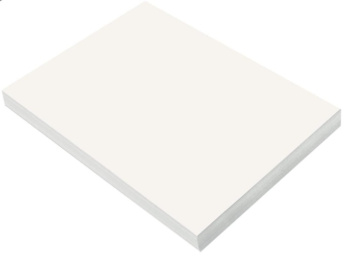 Pacon 9203 White Construction Paper - 9" x 12" - 50/pkg