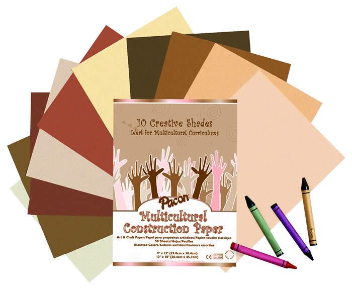 Pacon 9509 Shades of Me Construction Paper - 9" x 12" - 50/pkg