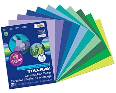 Pacon Cool Assorted Construction Paper (fade resistant) - 9 x 12 - 50/pkg