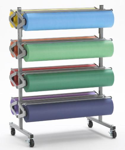 Bulman R370 Mobile Paper Holder with Casters (8 Rolls) -  36"