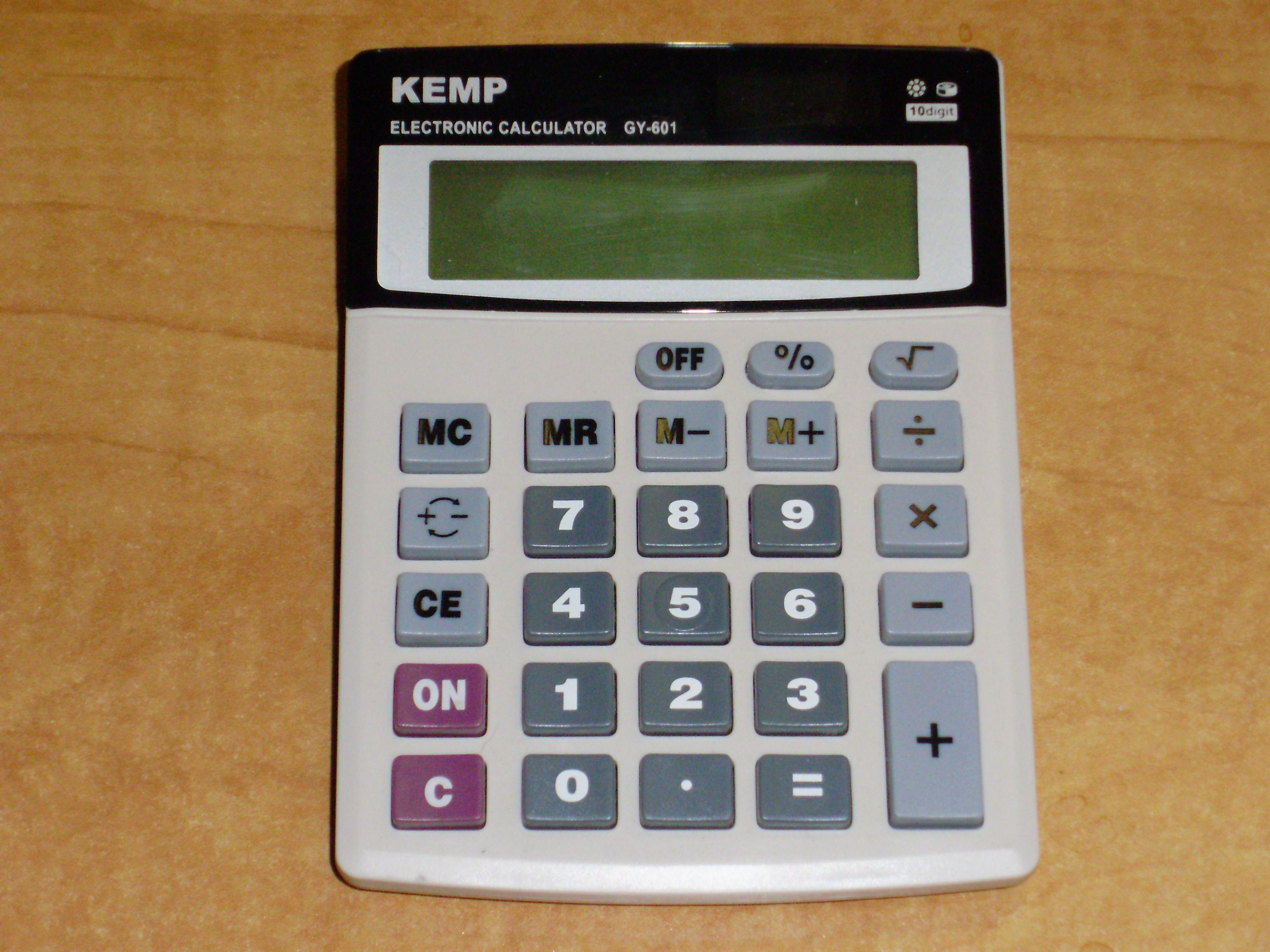Calculator Dual Power 10 Digit - 15cmx9.5cm - GY-601