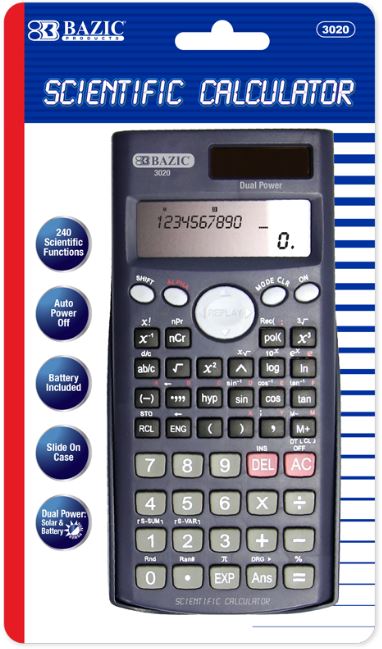240 Function Scientific Calculator w/ 2 line display