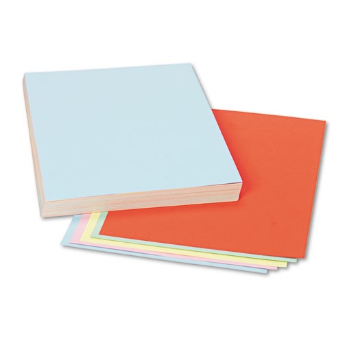 Pacon 5171 Coloured Tag Board Assorted - 9" x 12"