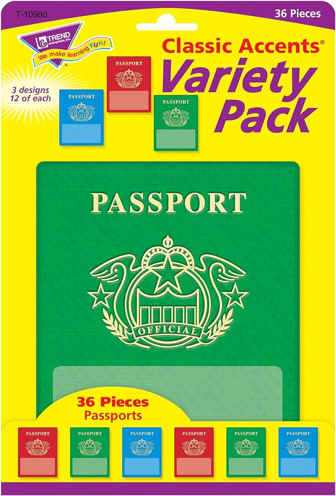 Trend T10980 Mini Accents Passports - 3"