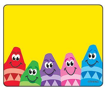 Trend T68013 Name Tags Colourful Crayons - 3" x 2.5"