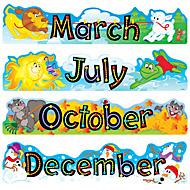 Trend T8706 Mini Bulletin Board Set Alpha Beads 12 Month Headers - Up to 17"