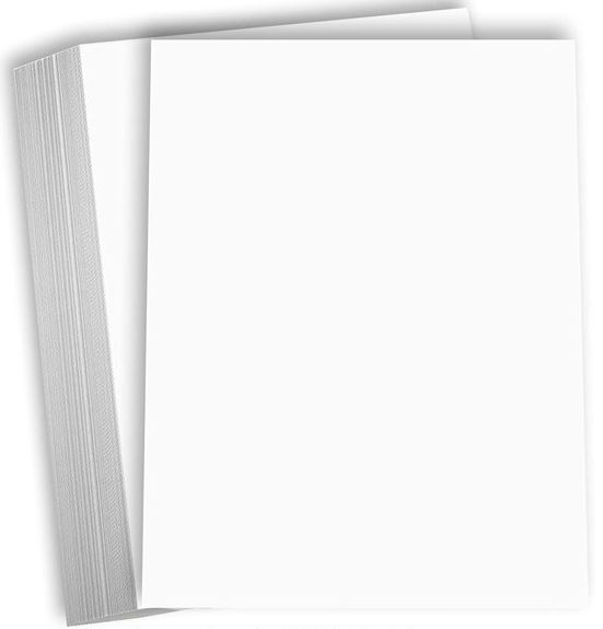 White 65 lb Cover Card Stock Paper - 10 x 13 - 100/package