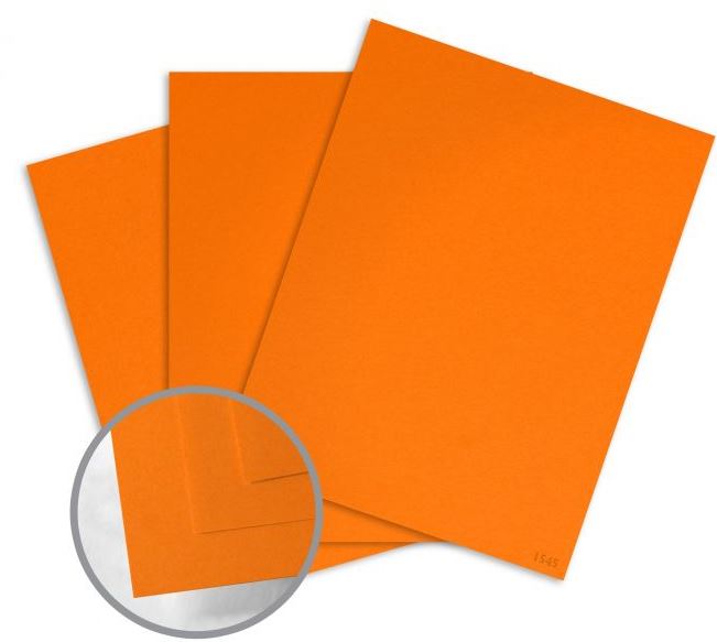 Bright Orange 65 lb Cover Card Stock - 10 x 13 - 100/package