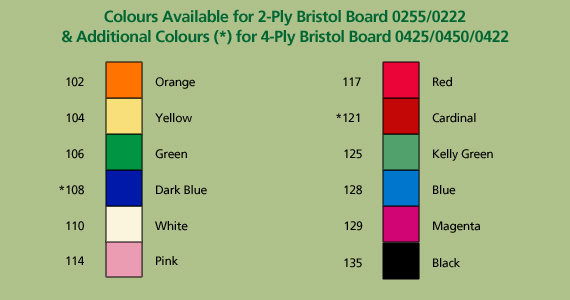 0248 138 2 Ply Assorted Deluxe Bristol Board - 22" x 28"   48/PKG