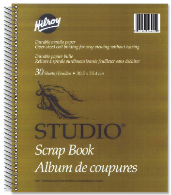 Hilroy 26421 Manila Coil Scrapbook (30sh/book) - 10" x 12"