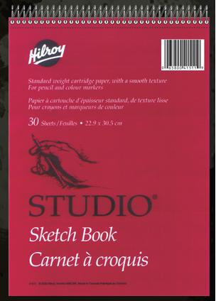 Hilroy 41511 Sketch Book Top Coil (30pgs) - 9" x 12"