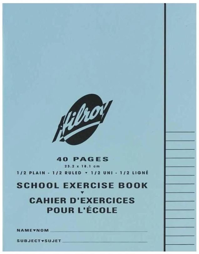 Hilroy 11935  40 Page Exercise Book - 9 x 7 1/2 ruled