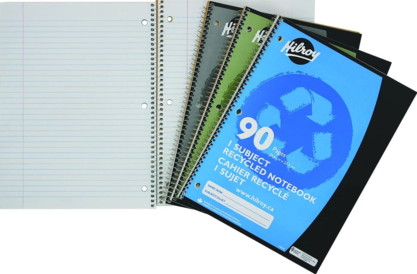 Hilroy 13040 1-subject Coil Notebook - 10-1/2 X 8 Inches - 90 Pages
