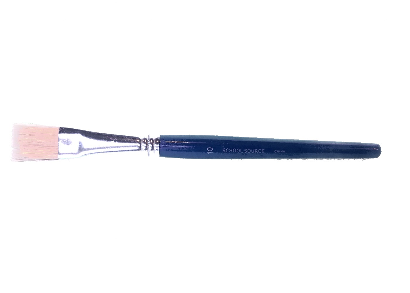 Short Blue Handled Bristle Flat Brush #10 - Each
