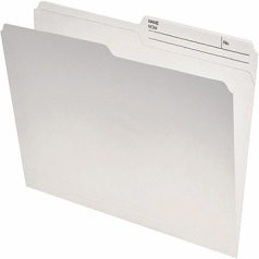 Continental File Folder 41508, 1/2-Cut, Letter Size, 10-1/2 pt., Ivory