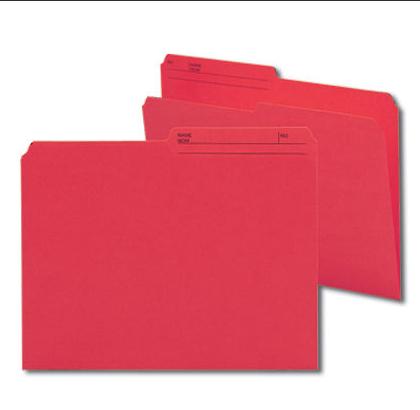 Continental 41504 Red File Folders - Letter Size