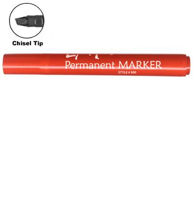 LiquiMark 91207 Permanent Markers Red - Chisel Tip