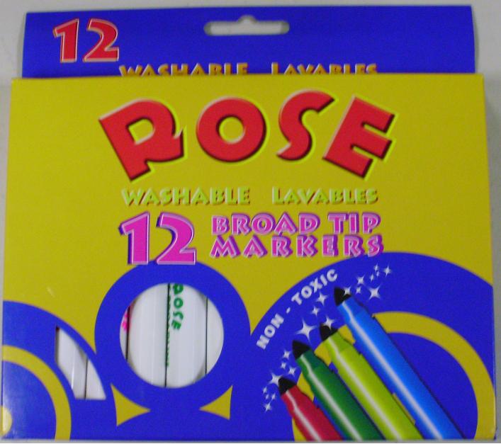 Rose Rose Washable Markers - Broad Tip