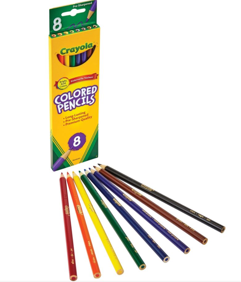 Crayola 684008 Pencil Crayons  8/Pkg