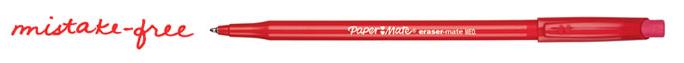 Sanford 3170477 Paper Mate Erasermate Pen Red - Medium