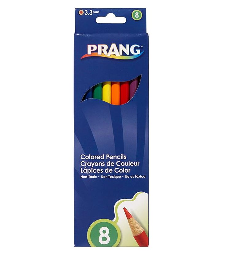 Dixon 22080 Prang Coloured Pencils  - 8 Pack
