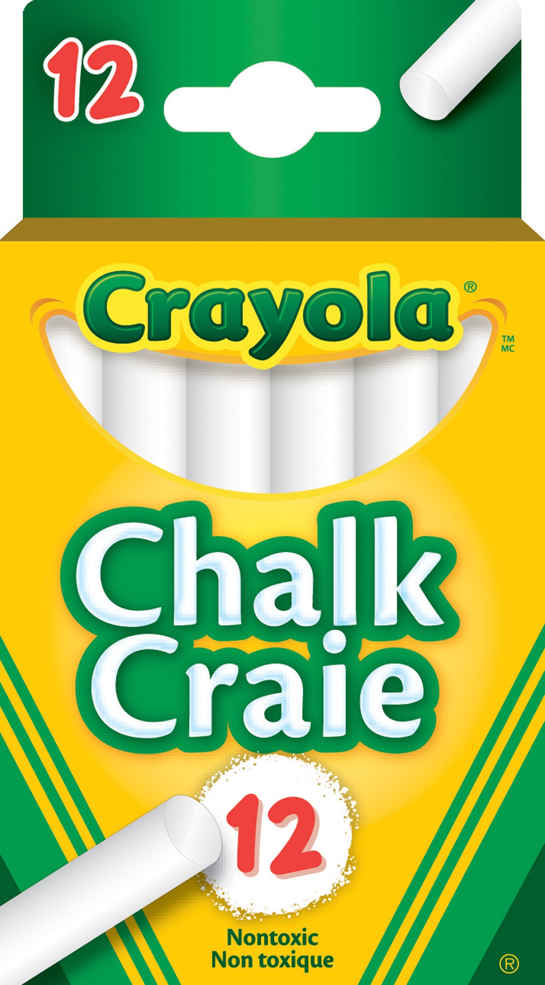 Crayola Chalk Dustless 510312 - White - 12/box