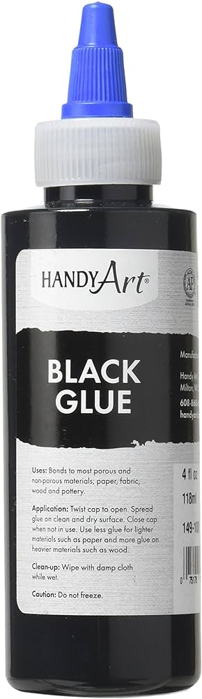 Handy Art 149-100 Black Glue 4 oz. - Each