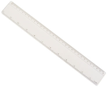 Clear Plastic Ruler 118061- 12"/30cm - Each - 118061