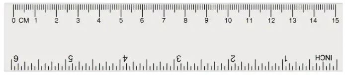 Ruler Plastic Metric & Imperial Clear - 15cm