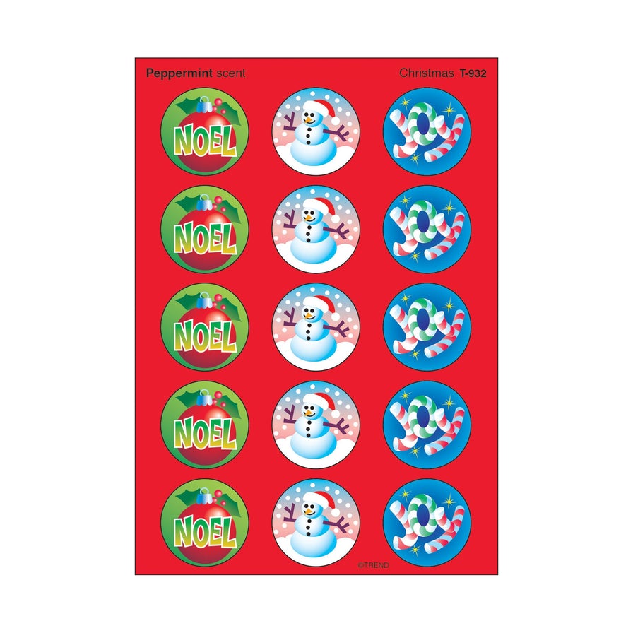 Trend T932 Scratch and Sniff Stickers Christmas (Peppermint)