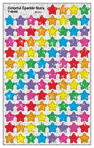 Trend T46405 Sparkle Stickers Colorful Sparkle Stars