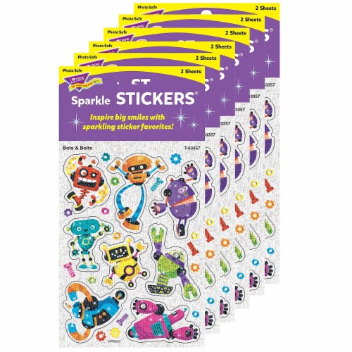 Trend T63357 Sparkle Sticker Bots and Bolts
