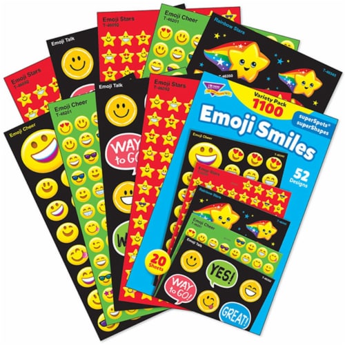 Trend T46932 Sticker Variety Pack Emoji Smiles