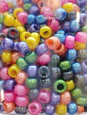 Kandi Kolor Bucket of Pony Beads-includes needles and string Pastel