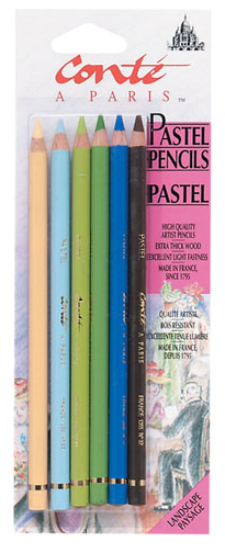 Conte Pastel Landscape Pencil Assorted Colour - -   6/pkg - 