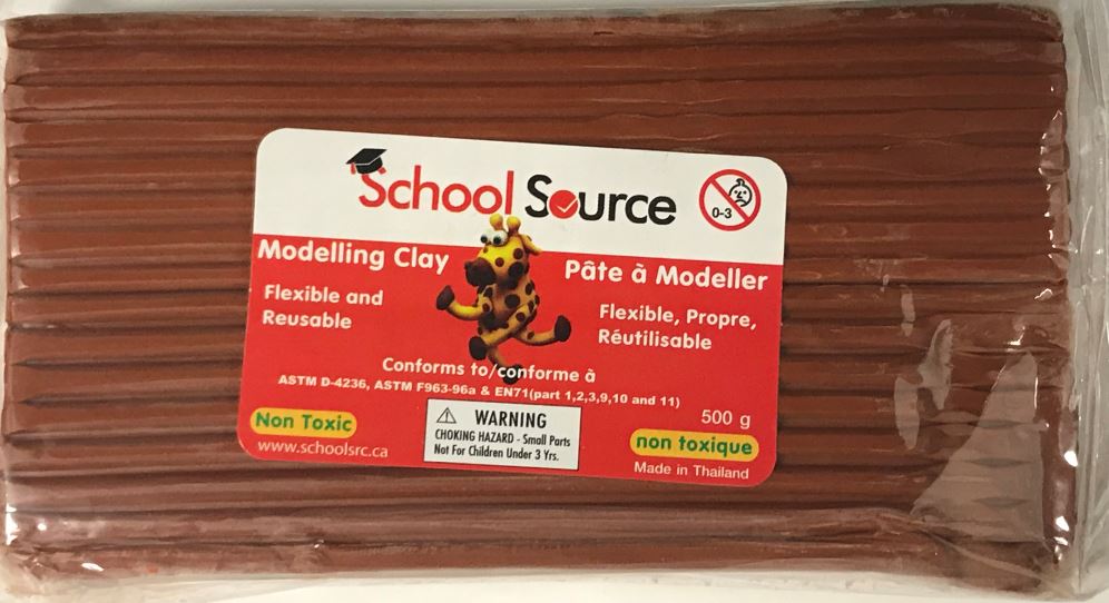 School Source Quality Soft Modeling Clay Terra Cotta - 500g