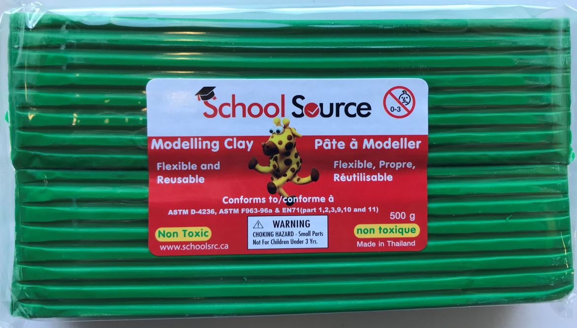 School Source Quality Soft Modeling Clay Dark Green - 500g