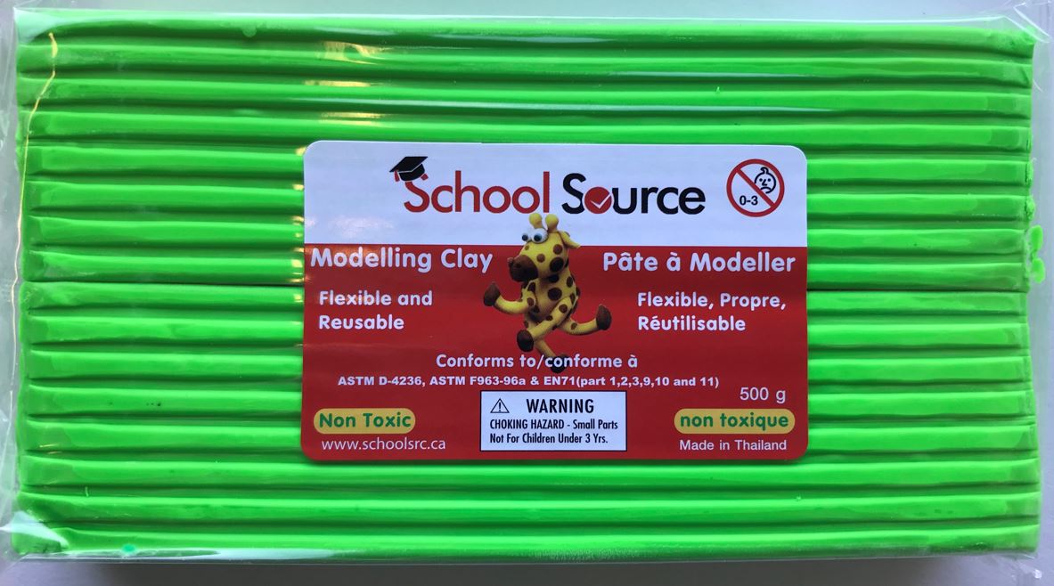 School Source Quality Soft Modeling Clay Leaf Green - 500gm