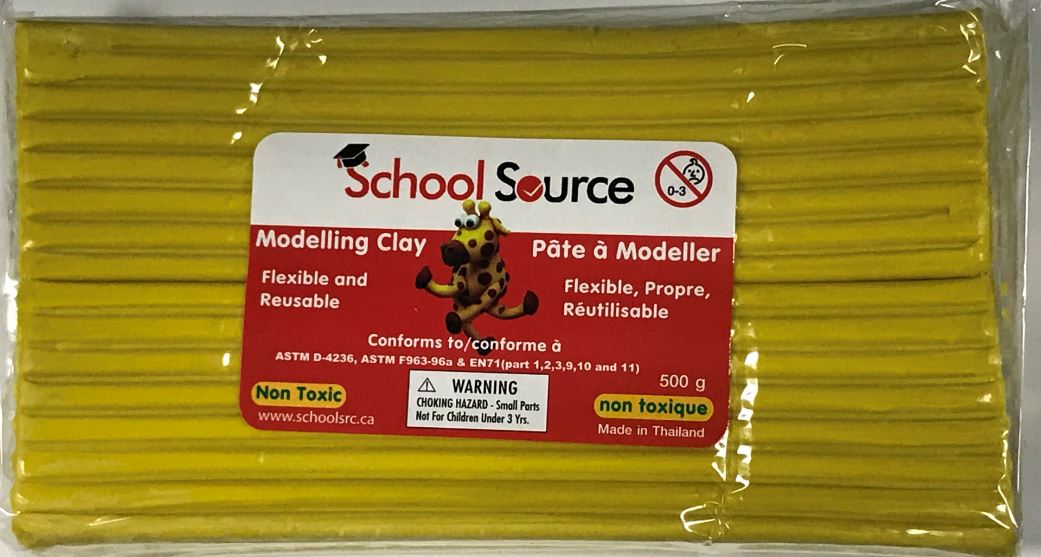 School Source Quality Soft Modeling Clay Yellow - 500g