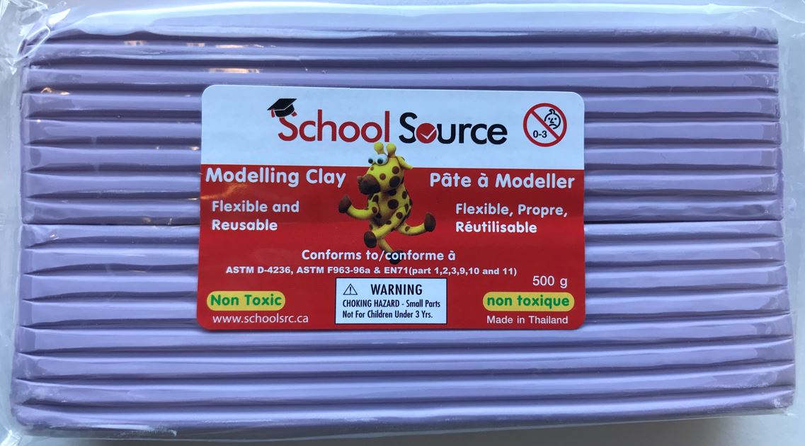 School Source Quality Soft Modeling Clay Purple - 500 gm