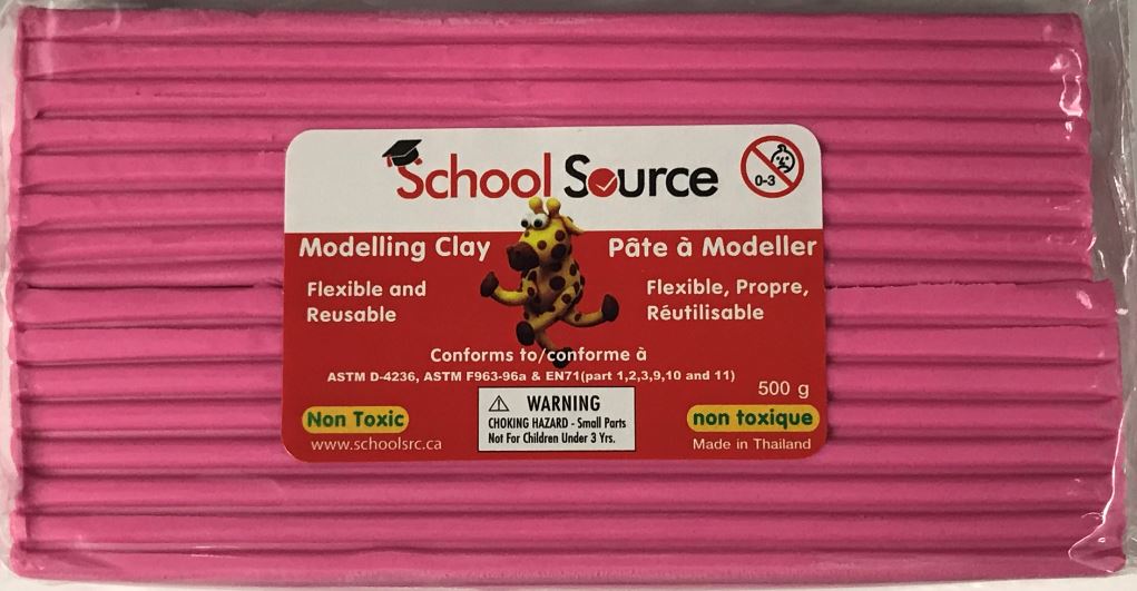 School Source Quality Soft Modeling Clay Pink - 500g