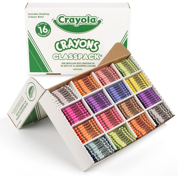 Crayola 52-8016 Classpack of crayons - 800/box - 16 colours