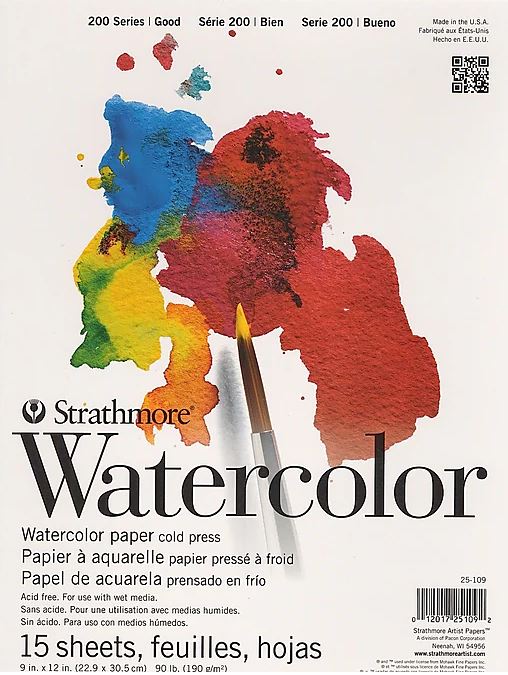 Strathmore 25-109 Water Colour Pad - 9x12 - 15 sheets