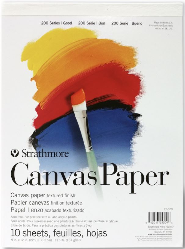 Strathmore 25-309 Student Canvas Paper Pad - 9x12 - 10 sheets