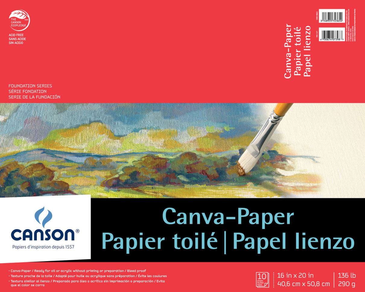Canson 100510842 Canva-Paper - 12x16 - 10 sheets