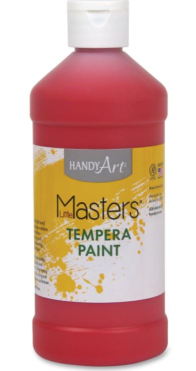 Handy Art 203720 Little Masters Tempera Paint Red - 32 oz