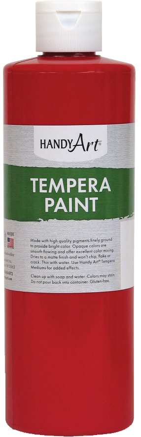 Handy Art 201020 Premium Tempera Paint Red - 16oz
