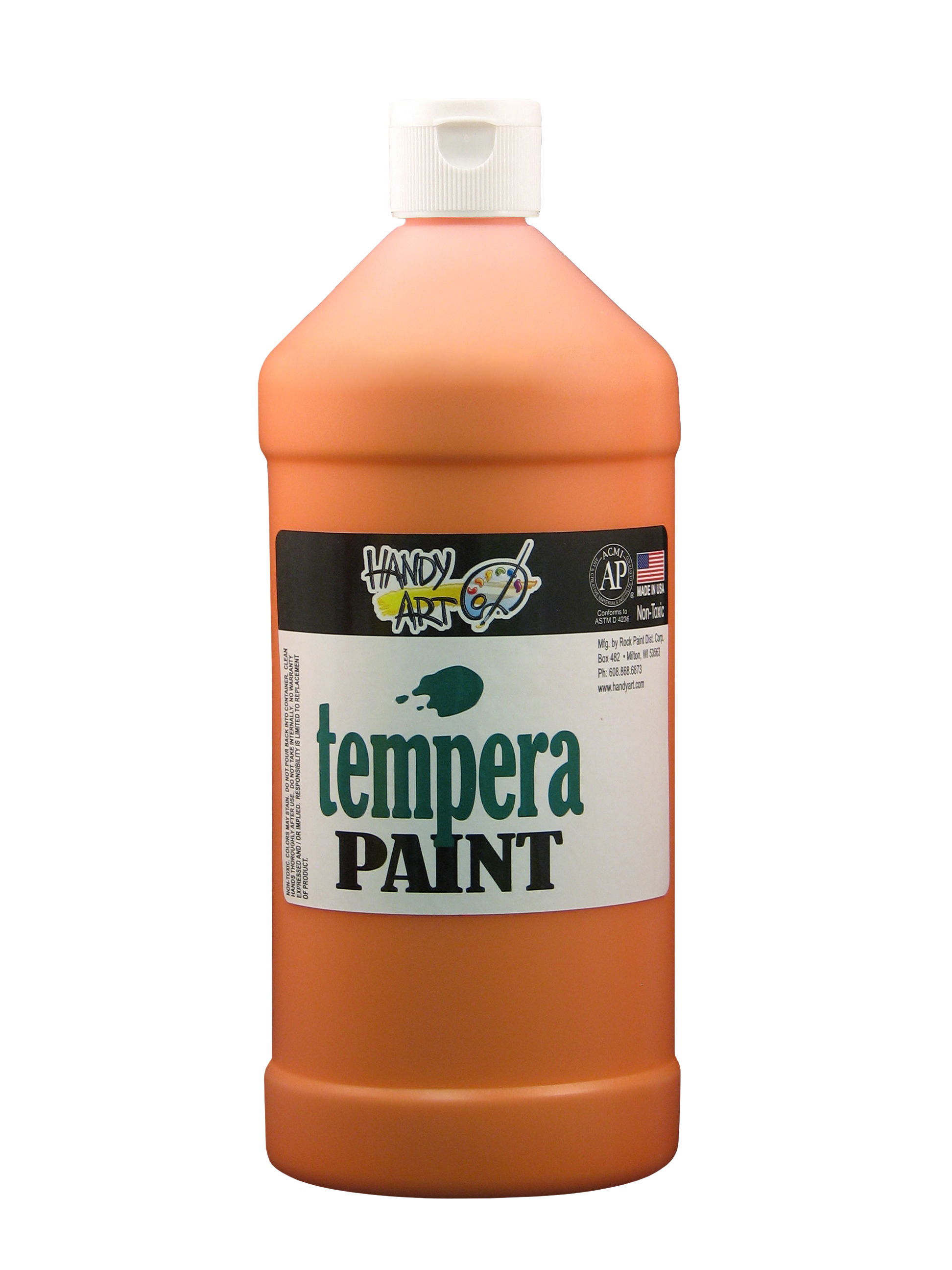 Handy Art 203015 Premium Tempera Paint Orange - 32oz
