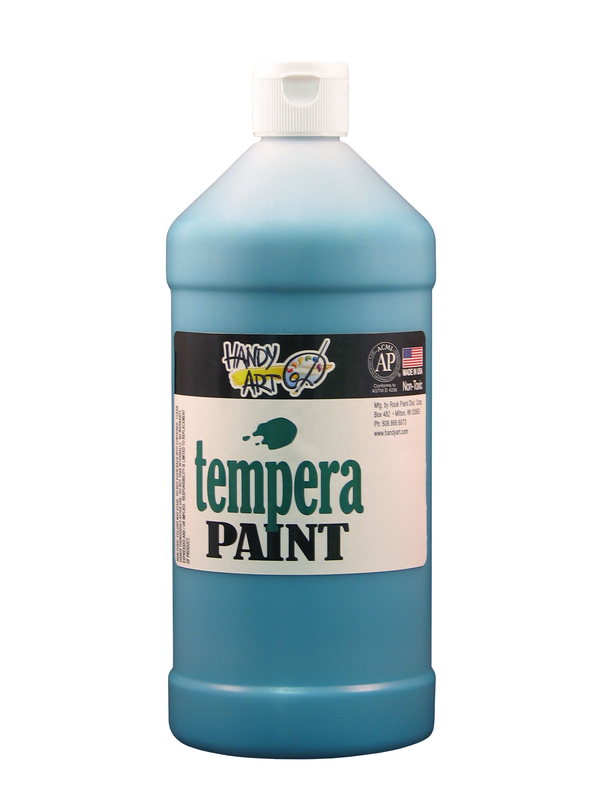 Handy Art 203035 Premium Tempera Paint Turquoise - 32oz