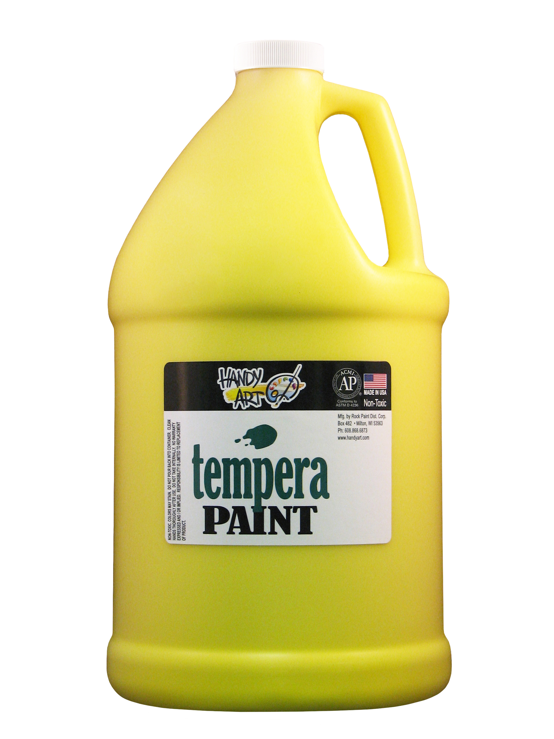 Handy Art 204010 Premium Tempera Paint Yellow - 1 Gallon